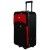 Średnia walizka na kółkach 111 czarno czerwona codura zamek